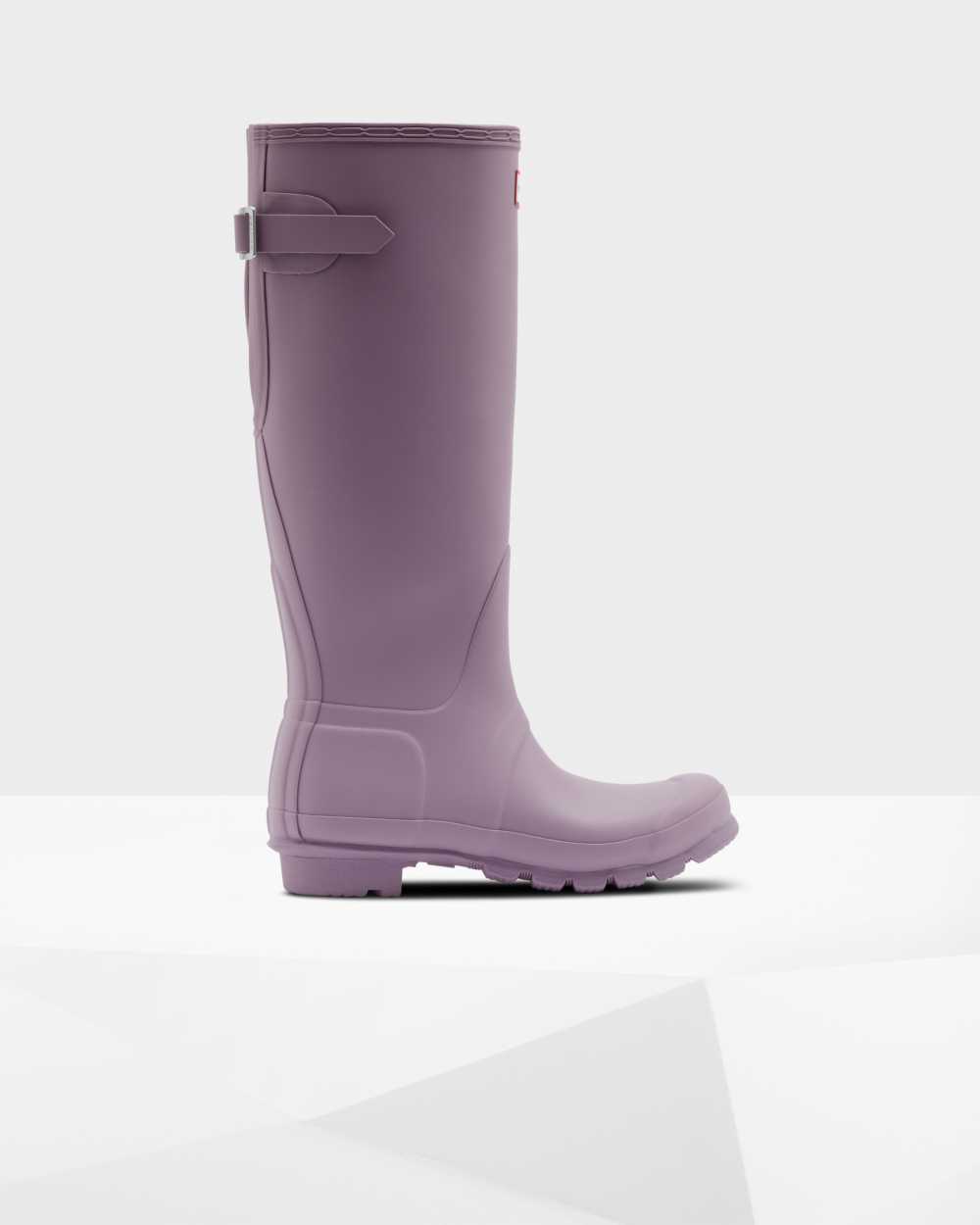 Hunter Original Tall Back Adjustable Women's Rain Boots NZ-44414R Purple